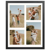 Czarna Foto Galeria 24x30 cm - ramka z passe partout na 4 zdjęcia 10x15 cm 10x10 cm