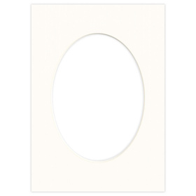Passe partout 21x30 (15x21) BIAŁY OWAL CHALK LUCA Q5103