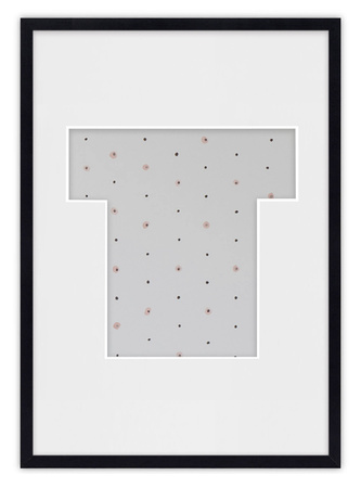 Ramka LITERKA "T" Czarna. Ramka z passe partout o rozmiarze 21x30 cm