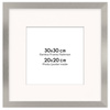Ramka srebrna HEN PASS S z passe-partout – rozmiar 30x30 cm (okienko 20x20 cm)