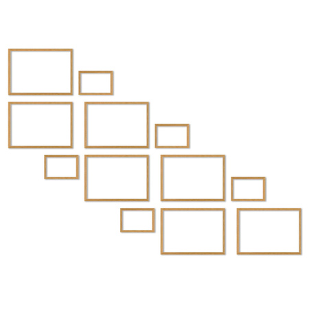 Zestaw naturanych ramek na 12 zdjęć PINIA 00 GF0032 L