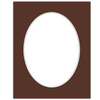 Passe partout 40x50 (30x40) OWAL BRĄZOWE CHOCOLATE - LUCA Q5603