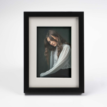 Ramka przestrzenna EFEKT 3D 2 Czarna 25x25 cm (15,5x15,5cm)