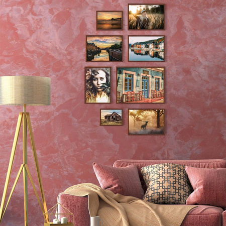 Zestaw brązowych ramek na 8 zdjęć PINIA 3 GF0009