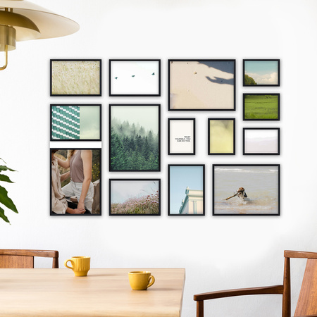 Zestaw czarnych ramek na 14 zdjęć HIT 02 GF0001