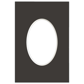 Passe partout 10x15 (6x9) OWAL CZARNE BLACK LUCA Q5801