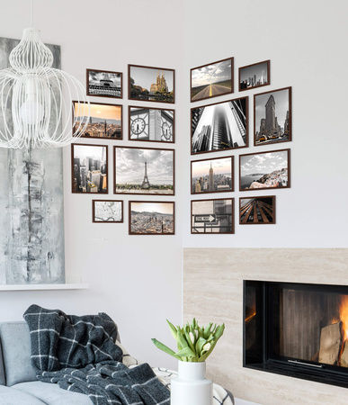 Zestaw brązowych ramek na 16 zdjęć HIT 4 CORNER GF0009