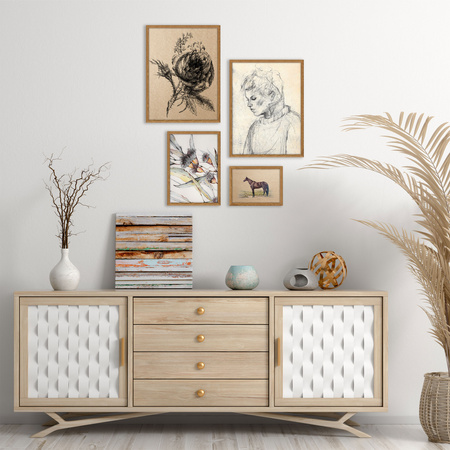 Zestaw brązowych ramek na 4 zdjęć HIT 33 GF0008