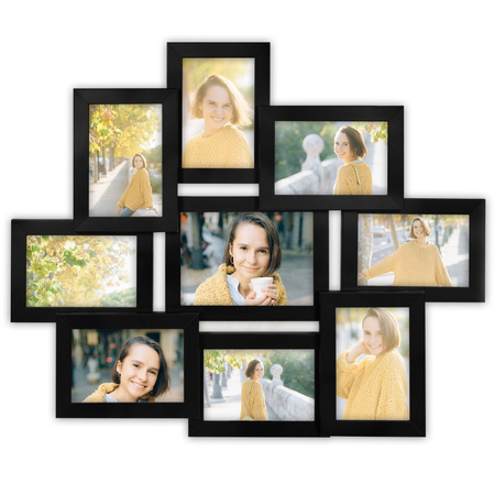 Multirama na 9 zdjęć MULTI HEN 2 ramka na zdjęcia w kolorze czarnym