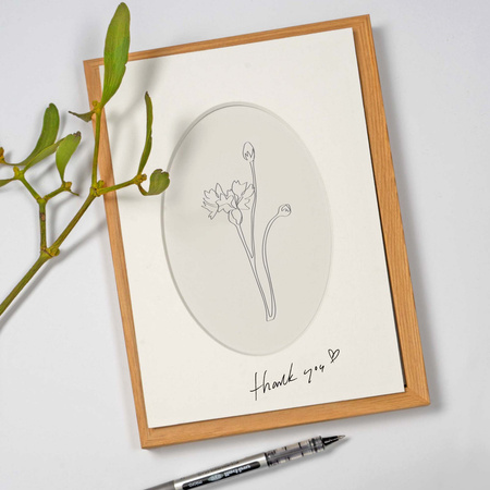 Passe partout 18x24 (13x18) OWAL LUCA Q5102 SNOW WHITE - BIAŁY