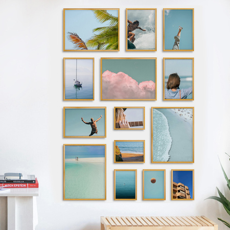 Zestaw złotych ramek na 14 zdjęć PRESTO Z GF0001