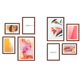 Zestaw brązowych ramek na 8 zdjęć PINIA 3 GF0043