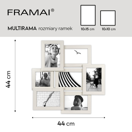 Multirama na 7 zdjęć MULTI HEN 1 ramka na zdjęcia - biała