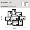Multirama na 9 zdjęć MULTI HEN 2 ramka na zdjęcia w kolorze czarnym