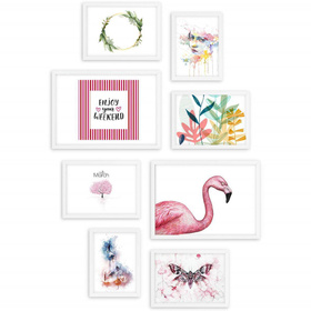 Zestaw białych ramek na 8 zdjęć PINIA 1 GF0007