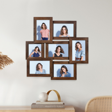 Multirama na 7 zdjęć MULTI HEN 4 ramka na zdjęcia - brązowa