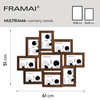 Multirama na 9 zdjęć MULTI HEN 4 ramka na zdjęcia w kolorze brązowym