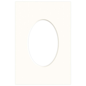 Passe partout 10x15 (6x9) BIAŁY OWAL CHALK LUCA Q5103