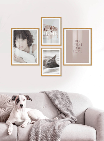 Zestaw naturanych ramek na 4 zdjęć PINIA 00 GF0012