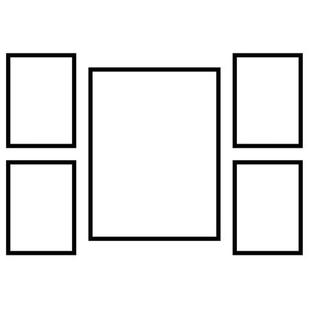 Zestaw brązowych ramek na 5 zdjęć PINIA 3 GF0046