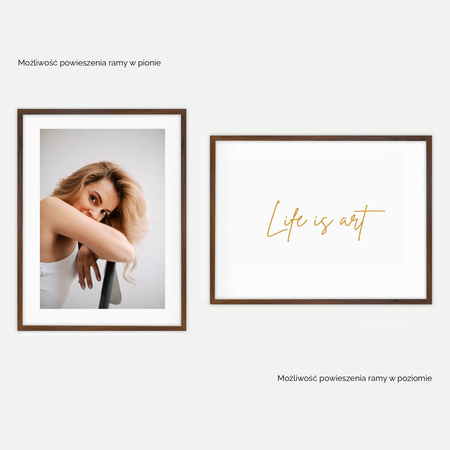 Ramka brązowa HEN 4 60x80 cm