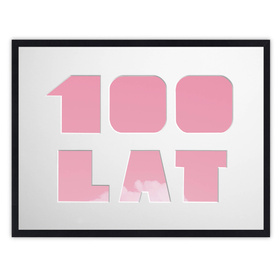 Ramka na URODZINY  w kolorze czarnym. Ramka z passe partout o rozmiarze 30x40 cm