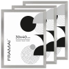 Pakiet 3 szt. srebrnych ramek HEN S 30x40 cm
