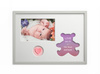 Ramka na zdjęcia do pokoju dziecięcego biała. Ramka z passe partout o rozmiarze 21x30 cm