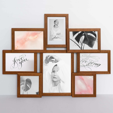 Multirama MULTI BROWN 81 ramka na 8 zdjęć