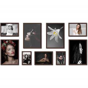 Zestaw brązowych ramek na 9 zdjęć PRESTO 44 GF0004