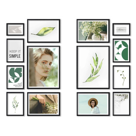 Zestaw czarnych ramek na 14 zdjęć PINIA 2 GF0041