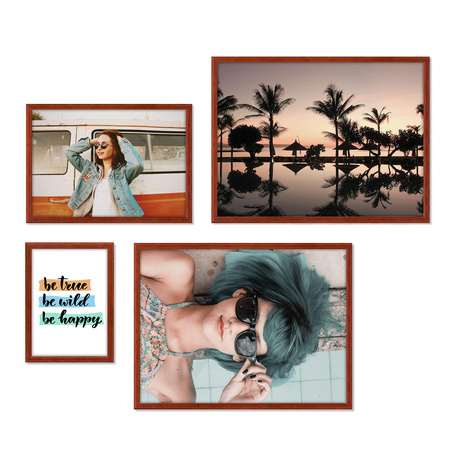 Zestaw naturalnych ramek na 4 zdjęć PRESTO 5 GF0008