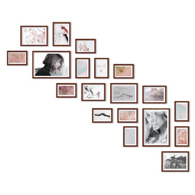 Zestaw brązowych ramek na 19 zdjęć PINIA 3 GF0036 L