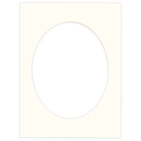 Passe partout 30x40 (24x30) BIAŁY OWAL MILK MLECZNY - LUCA Q5105