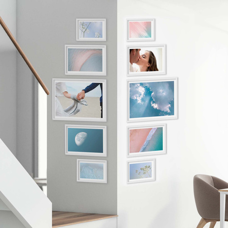 Zestaw białych ramek na 10 zdjęć PINIA 1 GF0040