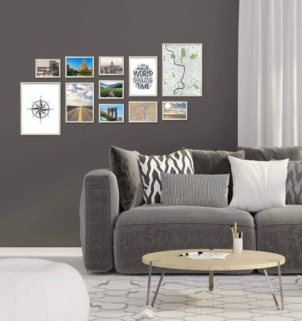 Zestaw srebrnych ramek na 11 zdjęć PRESTO S GF0005