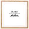 Ramka naturalna HEN PASS 01 z passe-partout – rozmiar 50x50 cm (40x40 cm)