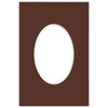 Passe partout 10x15 (6x9) OWAL BRĄZOWE CHOCOLATE - LUCA Q5603