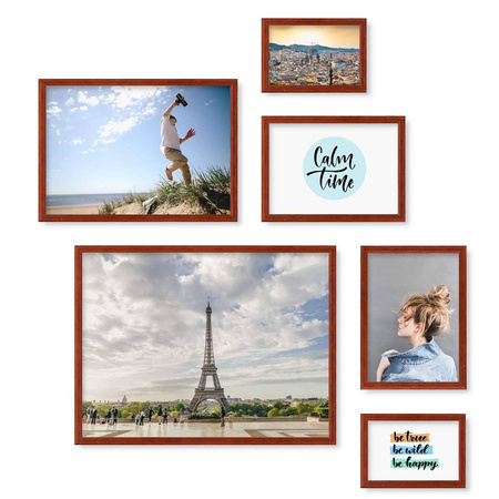 Zestaw naturalnych ramek na 6 zdjęć PRESTO 5 GF0010