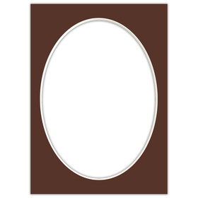 Passe partout 15x21 (13x18) OWAL BRĄZOWE CHOCOLATE - LUCA Q5603