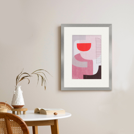 Ramka srebrna HEN PASS S z passe-partout – rozmiar 30x40 cm (okienko 21x30 cm)