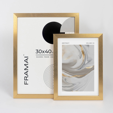 Pakiet 3 szt. złotych ramek HEN Z 30x40 cm