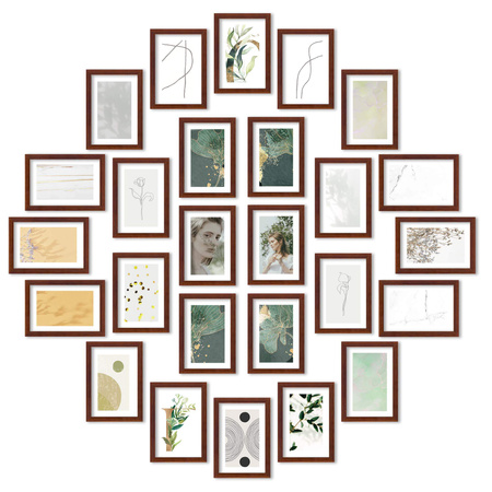 Zestaw brązowych ramek na 26 zdjęć PINIA 3 GF0037