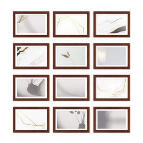 Zestaw brązowych ramek na 12 zdjęć PINIA 3 GF0026