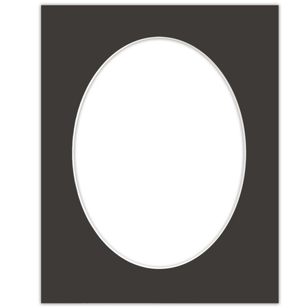 Passe partout 40x50 (30x40) OWAL CZARNE BLACK LUCA Q5801
