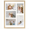 Foto Galeria 30x40 cm kolor dębowy - ramka z passe partout na 5 zdjęcia 10x15 cm