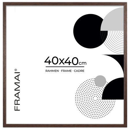 Ramka na zdjęcia 40x40 cm w brązowym kolorze FDM 6 kwadratowa