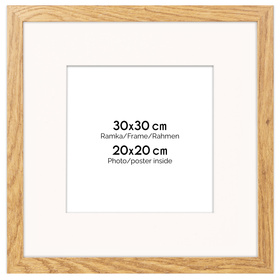 Ramka naturalna HEN PASS 01 z passe-partout – rozmiar 30x30 cm (20x20 cm)