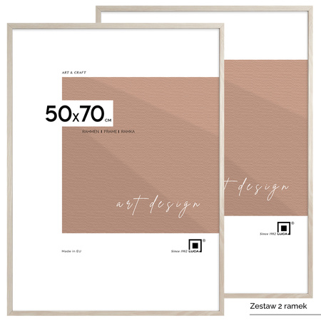 Pakiet 2 szt. białych ramek FDM 5 50x70 cm