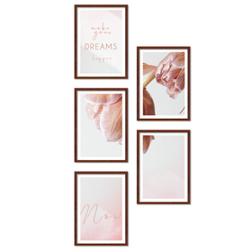 Zestaw brązowych ramek na 5 zdjęć PINIA 3 GF0014